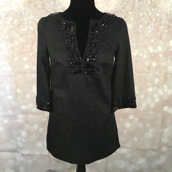 MICHAEL Michael Kors Tops - Michael Michael Kors Black Jeweled Tunic